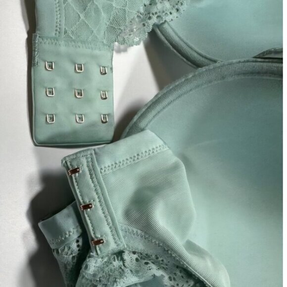 aerie mint green lace Feminine wireless padded bra Drew 36D - Picture 3 of 3